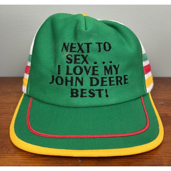Vintage John Deere 3‎ Stripe Trucker Hat 